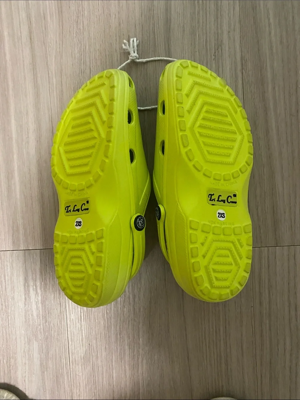 Kids Bright Neon Yellow Water Clogs with Back Strap